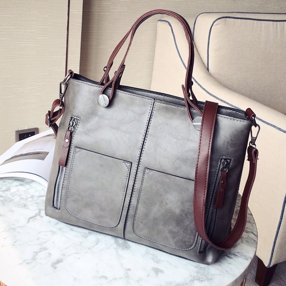 LAST - SHAI Zipper Details Tote Bag - Picture 1 of 2